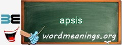 WordMeaning blackboard for apsis